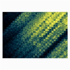 Polygon Dark Triangle Green Blacj Yellow Large Glasses Cloth