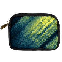 Polygon Dark Triangle Green Blacj Yellow Digital Camera Cases