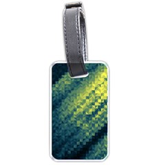 Polygon Dark Triangle Green Blacj Yellow Luggage Tags (one Side)  by Mariart