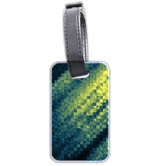 Polygon Dark Triangle Green Blacj Yellow Luggage Tags (two Sides) by Mariart