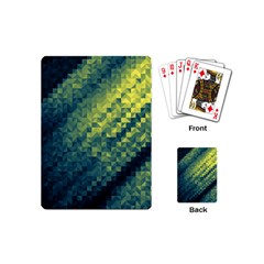 Polygon Dark Triangle Green Blacj Yellow Playing Cards (mini)  by Mariart