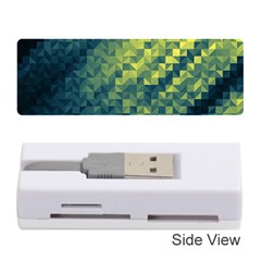 Polygon Dark Triangle Green Blacj Yellow Memory Card Reader (stick) 