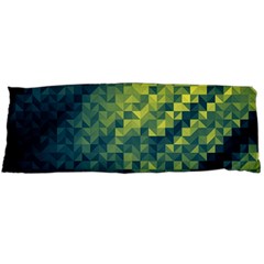 Polygon Dark Triangle Green Blacj Yellow Body Pillow Case (dakimakura) by Mariart