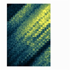 Polygon Dark Triangle Green Blacj Yellow Small Garden Flag (two Sides) by Mariart