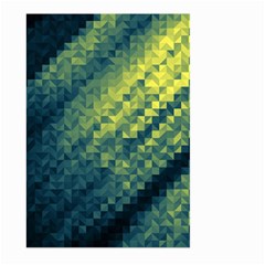 Polygon Dark Triangle Green Blacj Yellow Large Garden Flag (two Sides)