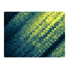 Polygon Dark Triangle Green Blacj Yellow Double Sided Flano Blanket (mini)  by Mariart