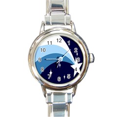 Star Gender Flags Round Italian Charm Watch by Mariart