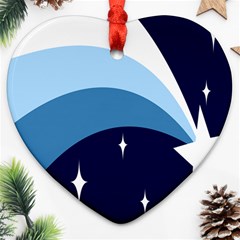 Star Gender Flags Ornament (heart)