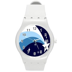 Star Gender Flags Round Plastic Sport Watch (m) by Mariart