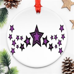 Star Purple Space Ornament (round)