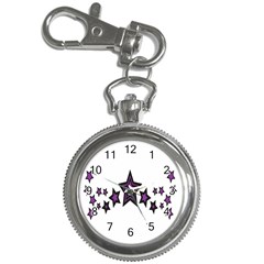 Star Purple Space Key Chain Watches