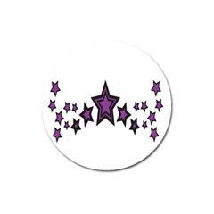 Star Purple Space Magnet 3  (round)