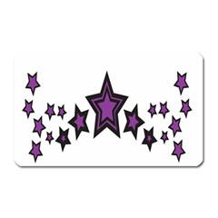 Star Purple Space Magnet (rectangular)