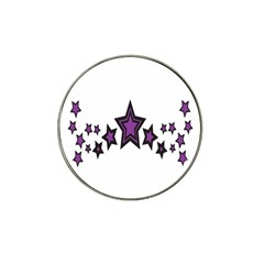 Star Purple Space Hat Clip Ball Marker (4 Pack) by Mariart