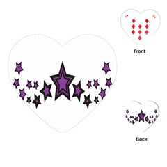 Star Purple Space Playing Cards (heart)  by Mariart