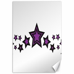 Star Purple Space Canvas 12  X 18  