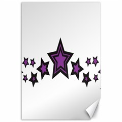 Star Purple Space Canvas 24  X 36  by Mariart