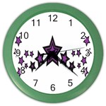 Star Purple Space Color Wall Clocks Front