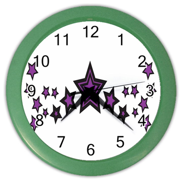 Star Purple Space Color Wall Clocks