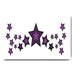 Star Purple Space Large Doormat  by Mariart