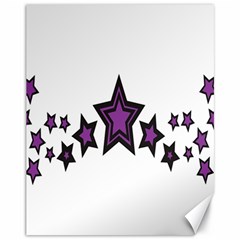 Star Purple Space Canvas 11  X 14  