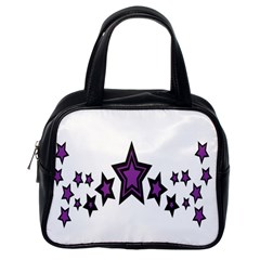 Star Purple Space Classic Handbags (one Side) by Mariart