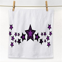 Star Purple Space Face Towel by Mariart