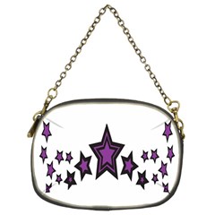 Star Purple Space Chain Purses (two Sides)  by Mariart