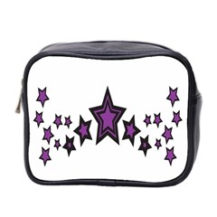 Star Purple Space Mini Toiletries Bag 2-side by Mariart