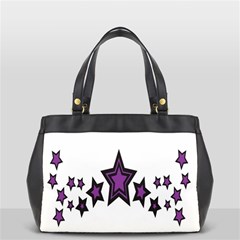 Star Purple Space Office Handbags (2 Sides)  by Mariart