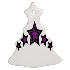 Star Purple Space Christmas Tree Ornament (two Sides) by Mariart