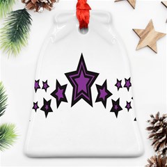 Star Purple Space Bell Ornament (two Sides)