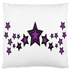 Star Purple Space Large Cushion Case (one Side) by Mariart