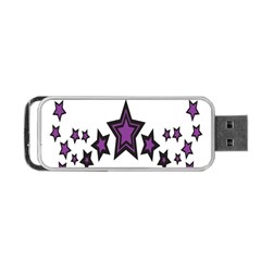 Star Purple Space Portable Usb Flash (one Side)