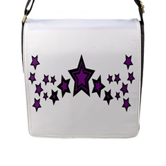 Star Purple Space Flap Messenger Bag (l)  by Mariart