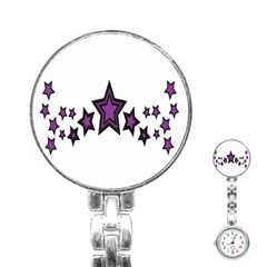 Star Purple Space Stainless Steel Nurses Watch by Mariart