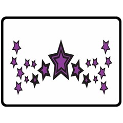 Star Purple Space Double Sided Fleece Blanket (large) 