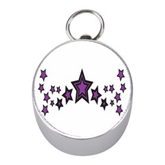 Star Purple Space Mini Silver Compasses by Mariart