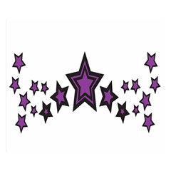 Star Purple Space Double Sided Flano Blanket (small)  by Mariart