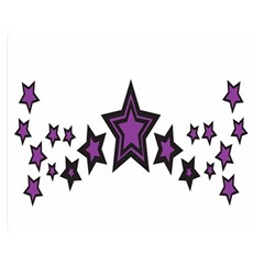 Star Purple Space Double Sided Flano Blanket (medium)  by Mariart