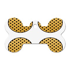 Star Circle Orange Round Polka Dog Tag Bone (two Sides) by Mariart