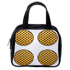 Star Circle Orange Round Polka Classic Handbags (one Side) by Mariart