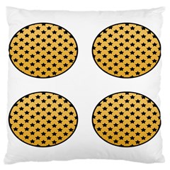 Star Circle Orange Round Polka Large Cushion Case (one Side) by Mariart