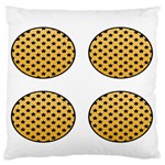 Star Circle Orange Round Polka Large Flano Cushion Case (Two Sides) Front