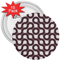 Seamless Geometric Circle 3  Buttons (10 Pack) 