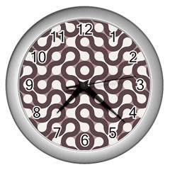 Seamless Geometric Circle Wall Clocks (silver) 