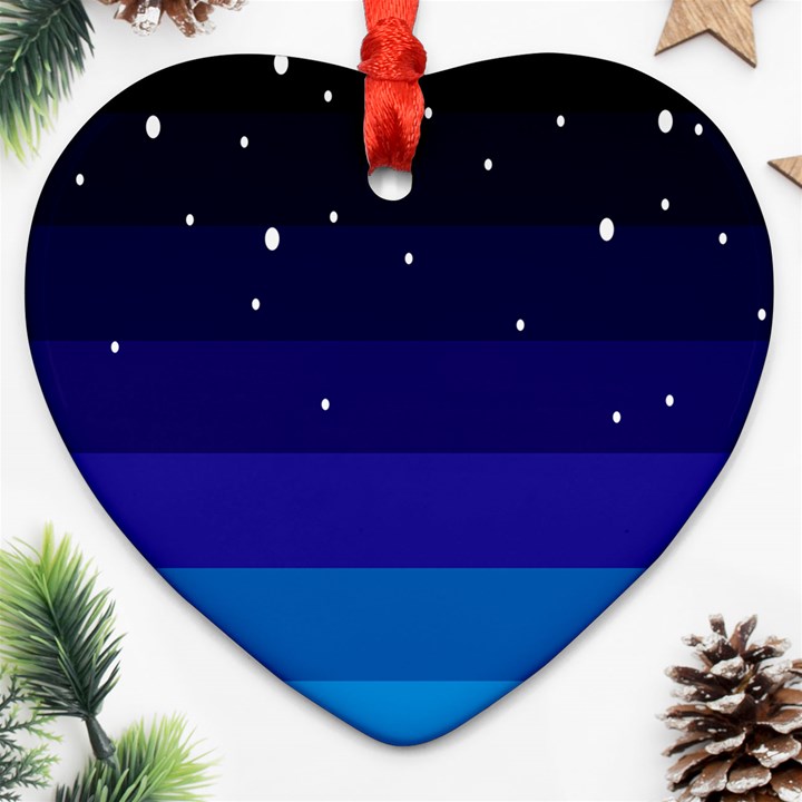 Stra Polkadot Polka Gender Flags Heart Ornament (Two Sides)