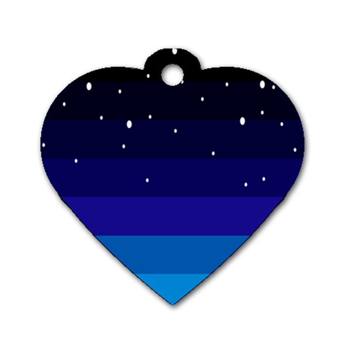 Stra Polkadot Polka Gender Flags Dog Tag Heart (Two Sides)