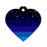 Stra Polkadot Polka Gender Flags Dog Tag Heart (Two Sides) Back