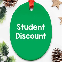 Student Discound Sale Green Ornament (oval)